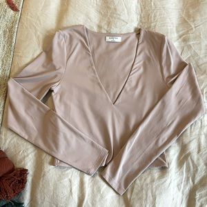 Babaton V-Neck Long sleeve Contour Top